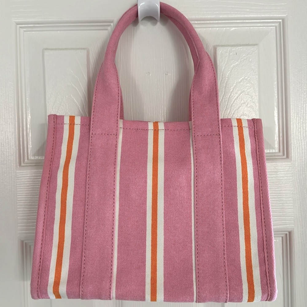 J Crew Pink Striped | Mini Boat & Tote type bag | NWT
